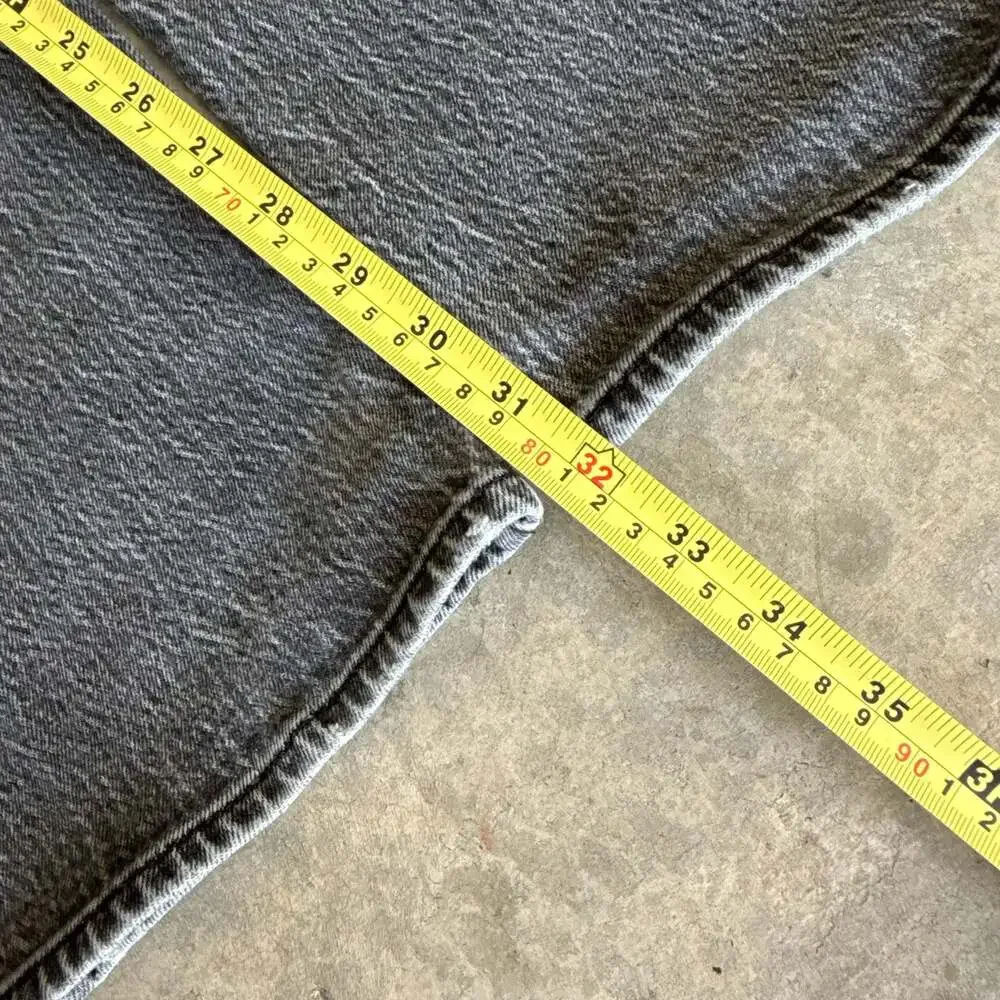 Vintage Levi's 501 Button Fly Straight Leg Jeans in Washed Black